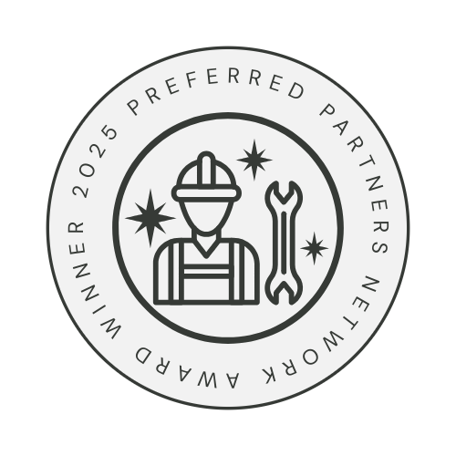 Optimum Energy 2025 TVA EnergyRight Preferred Partners Network Award Winner Badge recognizing excellence in energy-optimization partnership with the Tennessee Valley Authority.